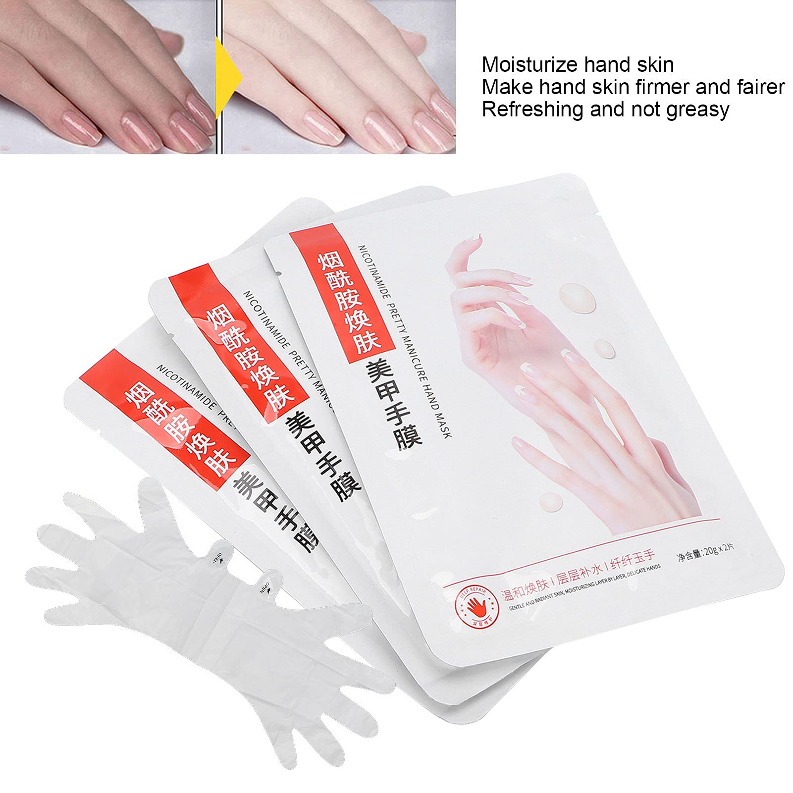 2Pcs X 3Packs Masque Exfoliant pour les Mains Sèches Bio Masque Peeling pour Réparation de la Peau des Mains Gants Hydratants pour les Mains Masque Peeling pour les Mains Masque Hydratant pour