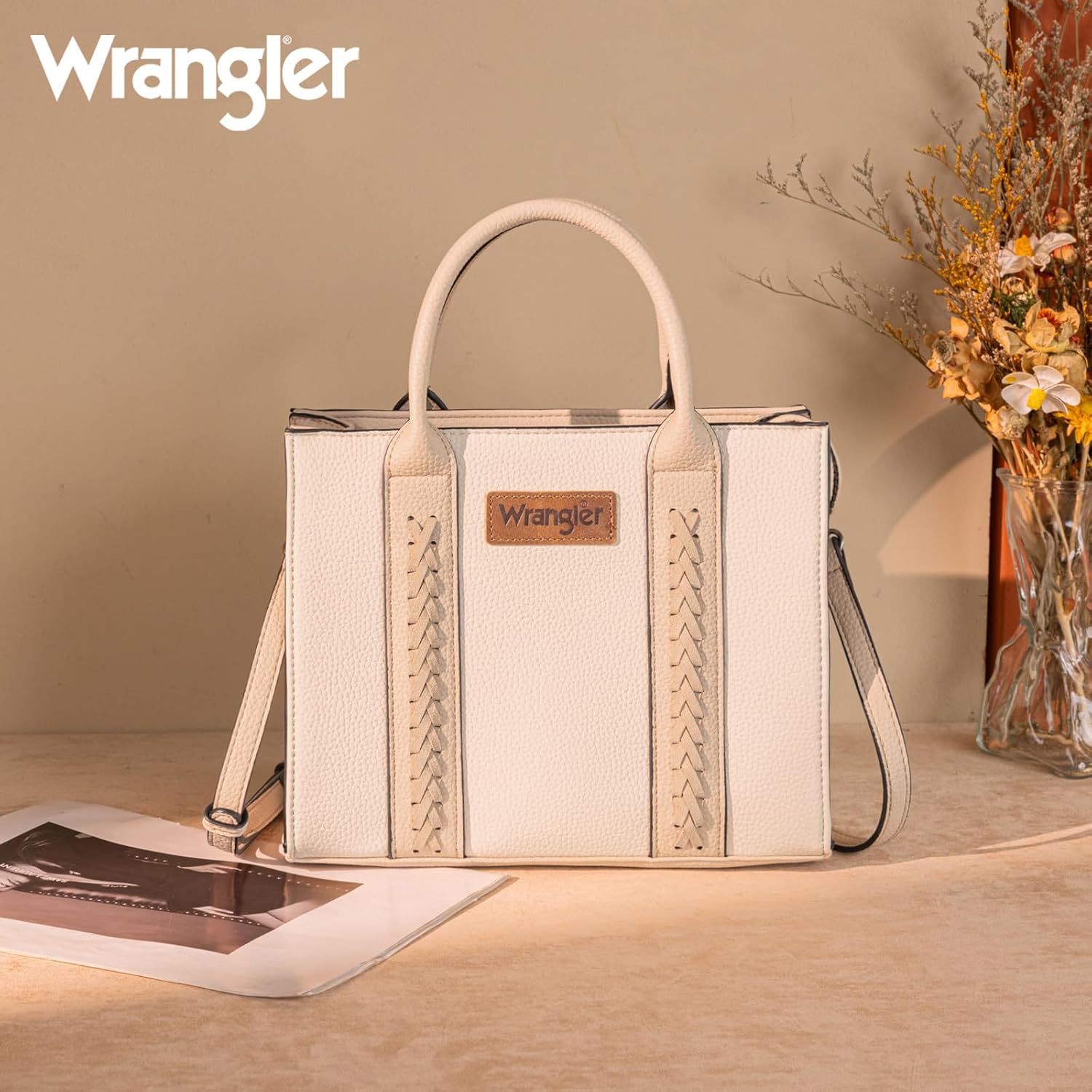 Wrangler Tote Bags for Women Top-handle Handbags and Purse for Women with Adjustable Strap - Image 3