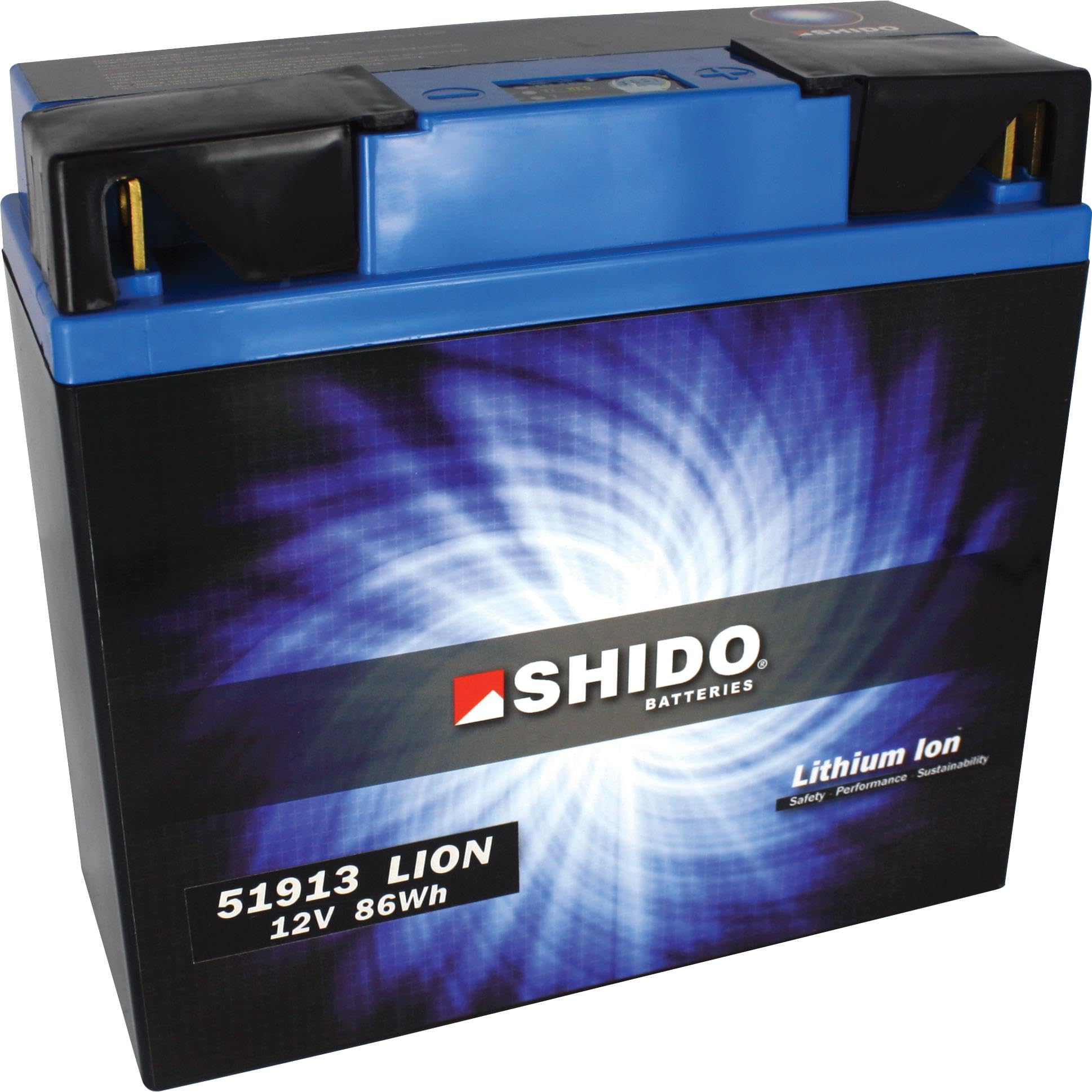 SHIDO 51913 LION -S- Batterie Moto Lithium Ion, Petite