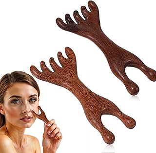 2Pcs Wooden Scalp Massager for Stress Relax, Scalp Wood Comb, Portable Head Massage Tool for Women Men, Head Scratcher Massager Gift for Mother, Sister and Lover