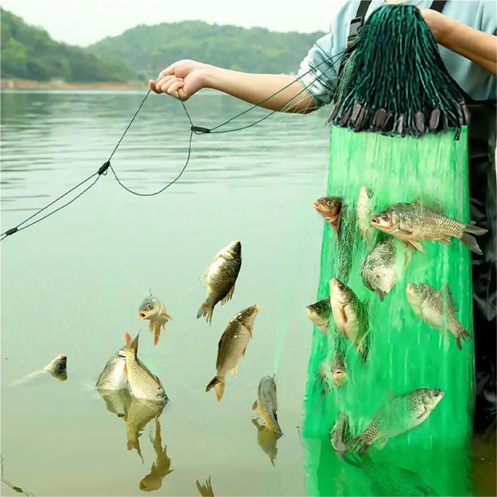 Rete Per Pesca Rete da imbrocco a tre strati in monofilamento | Rete for pesca all'aperto, reti galleggianti for schermi da caccia