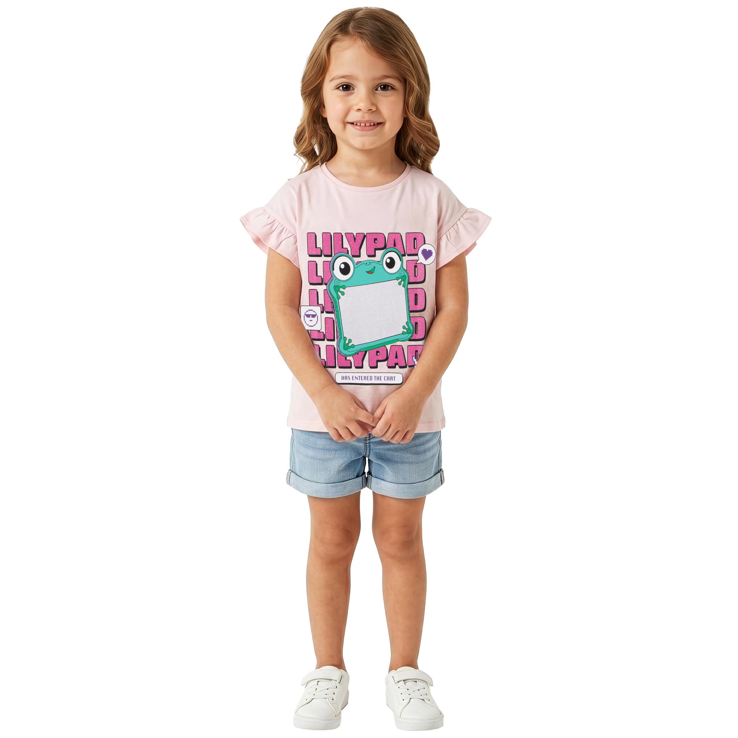 Disney Toy Story Koszulka, LilyPad T-Shirt Dla Dziewczynki, Top Toy Story 5 Z Krótkim Rękawem, Bawełniane Ubrania