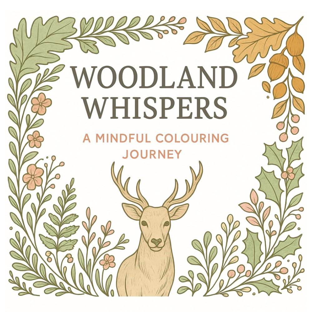 anxiety woodland colouring book, woodland colouring book for women for stress and anxiety relief: Woodland Whispers, a mindful colouring journey