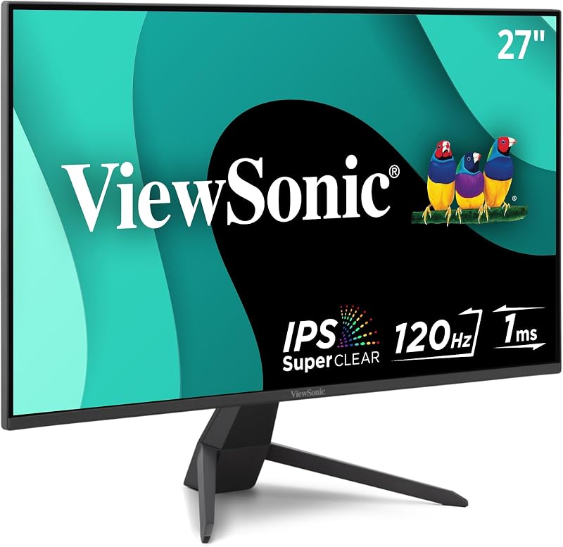 VX2770-MHD 27 Inch 1080p Gaming Monitor, IPS 120Hz Display | 1ms, Variable Refresh Rate, FreeSync, HDMI, DisplayPort, VGA, Eye Care, Home Office, Laptop, PC, Mac, Anti Glare, 300 Nits