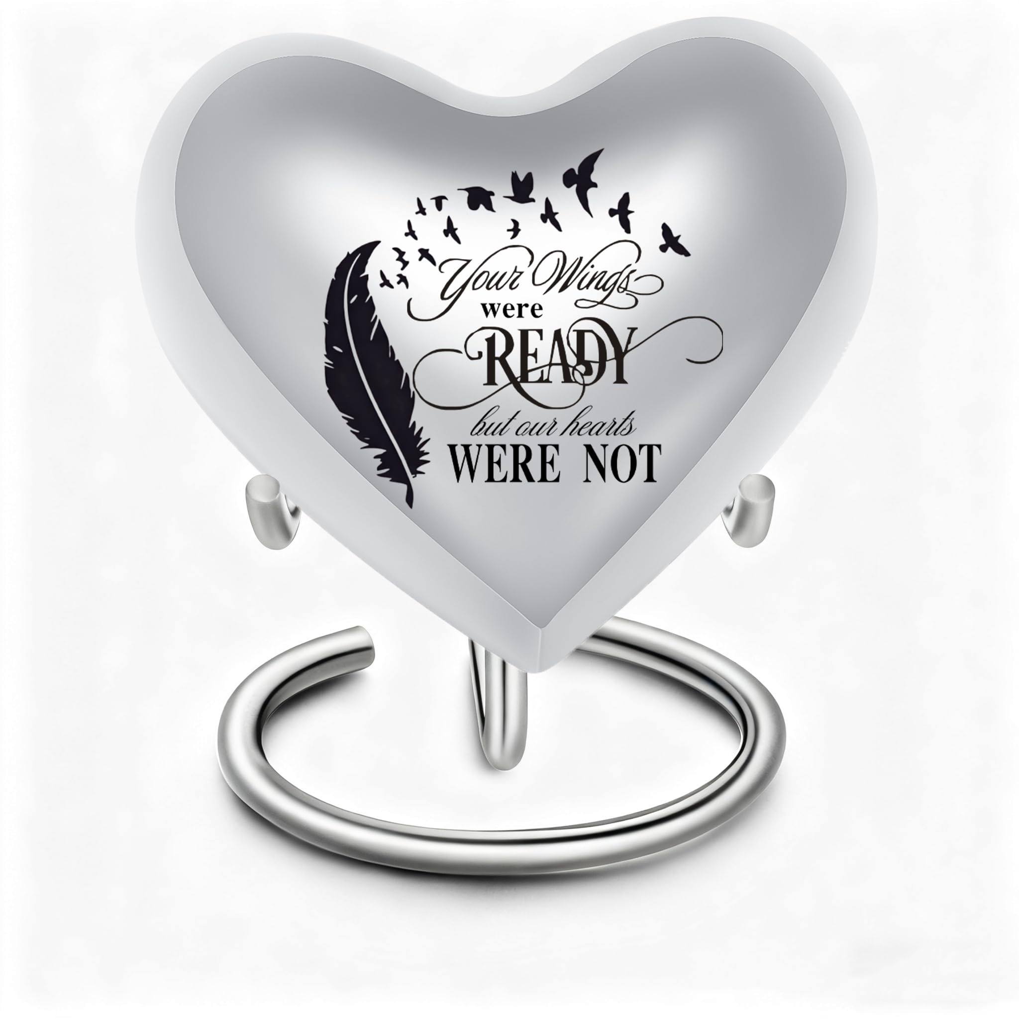 Ydmwannx Heart-Shaped Keepsake Urns for Human Ashes Mini Cremation Cat Dog Urn Memorial Jar Pot Container Pet Memorial Urn Small Urn for Funeral Ashes Burial
