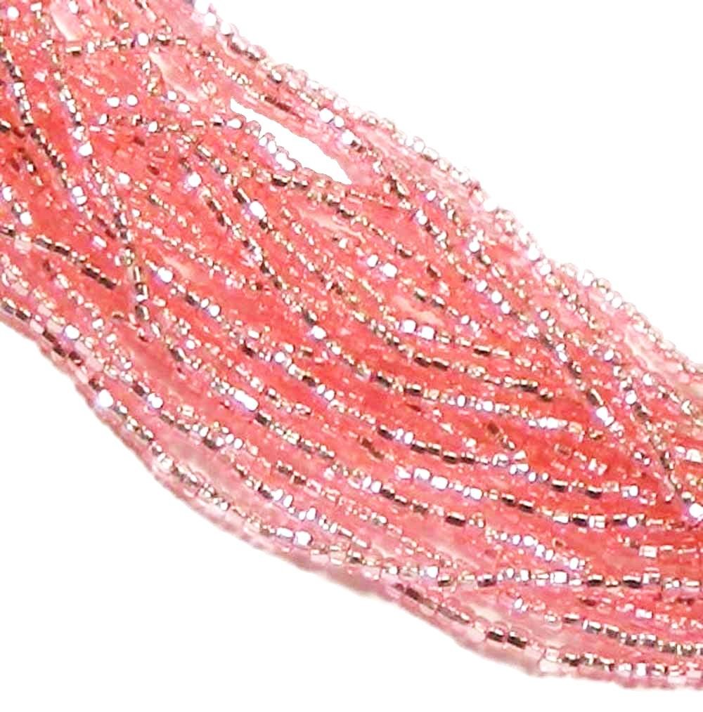 Czech 11/0 Traditional Glass Seed Beads 6 String Hank Preciosa 100 Colors U-Pick Silver Lined Pink Sol-Gel