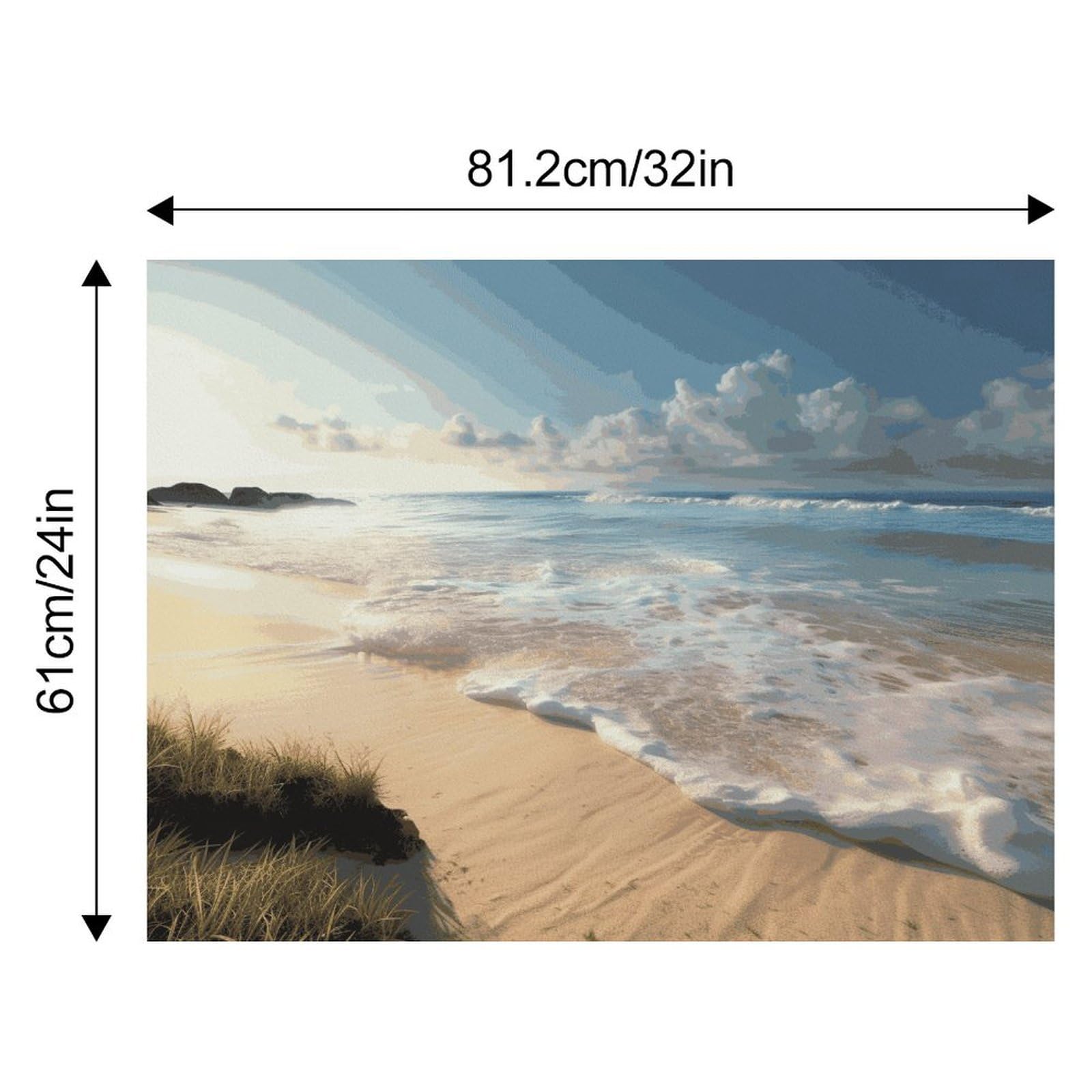 Serene Coastal Tapis de nourriture pour chat – Tapis d'alimentation antidérapant pour chien facile à nettoyer pour la nourriture et l'eau, tapis de gamelle pour chien et chat, 61 x 81,3 cm