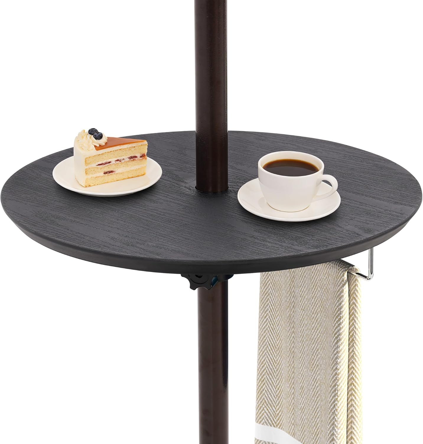 Sundale Outdoor Adjustable Umbrella Table, 20'' Portable Round Umbrella Table Tray for 1.5ft Patio Umbrella Pole