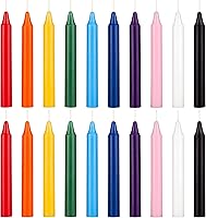 Vista 19 de Mega Candles 20 piezas Velas Cónicas Mini Exquisitas de Conjuro Sin Aroma Morado Oscuro, 4 Pulgadas de Alto x 1/2 Pulgada de Diámetro, Campanillas