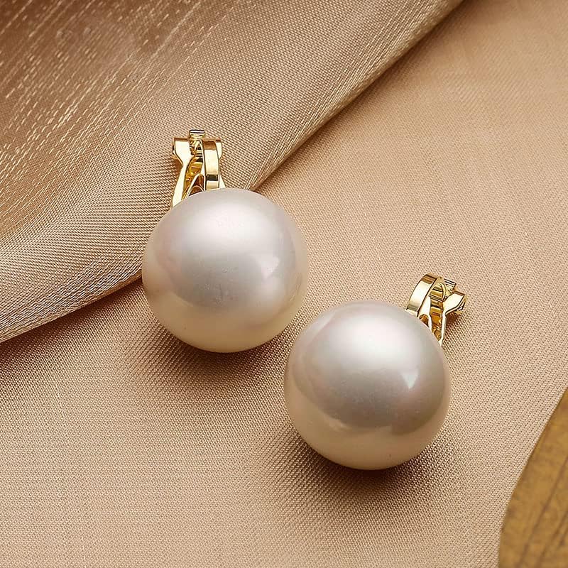 Pearl Clip on Earrings for Women Drop Clip Earrings for Women Gold Plated White Imitation Pearl Earrings Fashion - Image 4