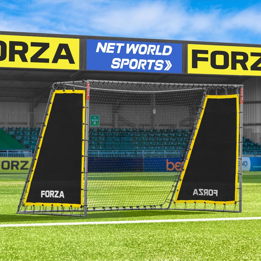 FORZA Steel42 Kit de Red de Rebote para Portería: Ayuda para el Entrenamiento de Fútbol Americano con Red Duradera de Doble Cara y Láminas Laterales (NO PORTERÍA) (1,8m x 1,2m)
