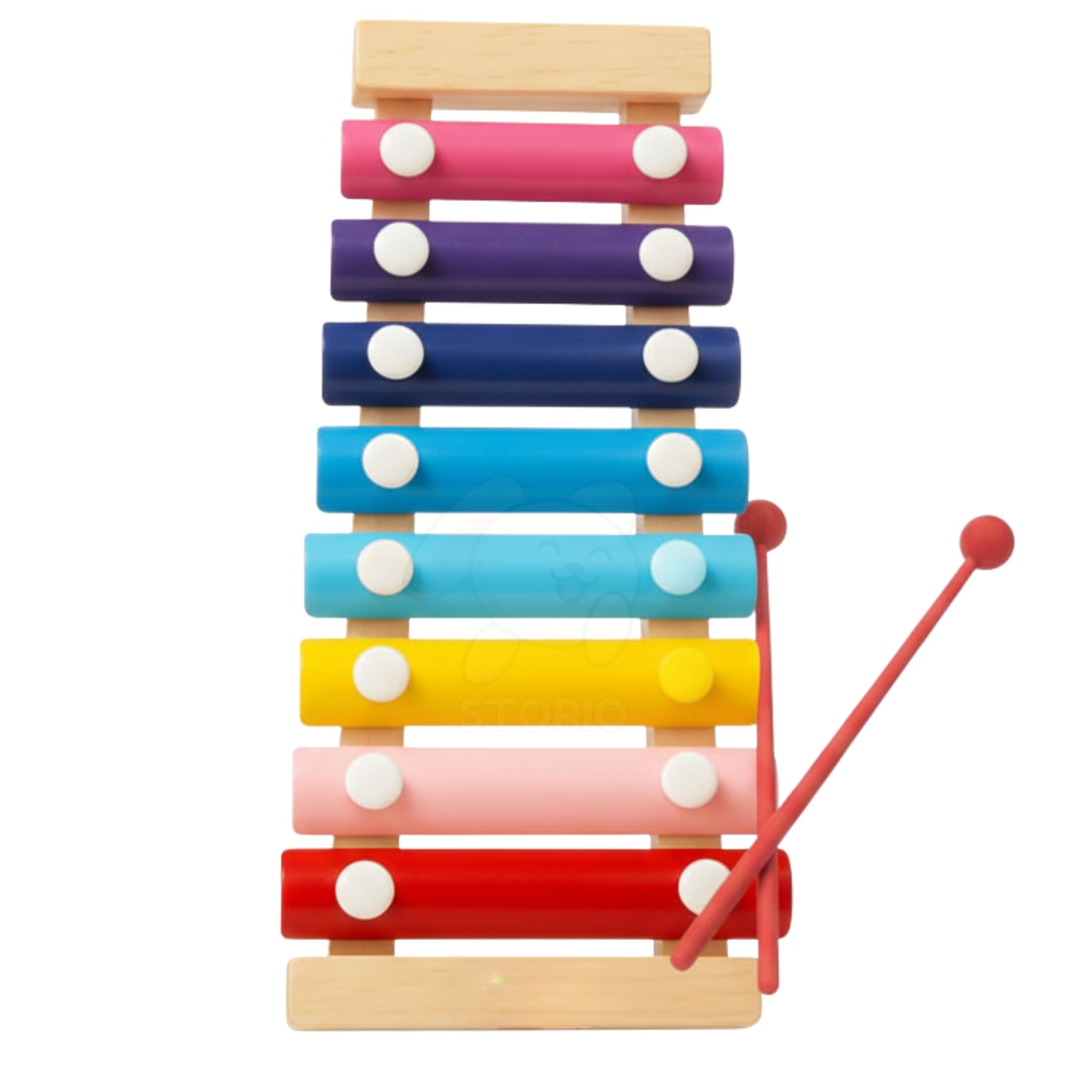 Storio Wooden Xylophone Toy for Kids 3+ Years | 8-Note Musical Instrument with 2 Mallets | Multicolor Educational Sound Learning for Toddlers & Preschoolers | Safe Music Toy for Boys & Girls-image-44