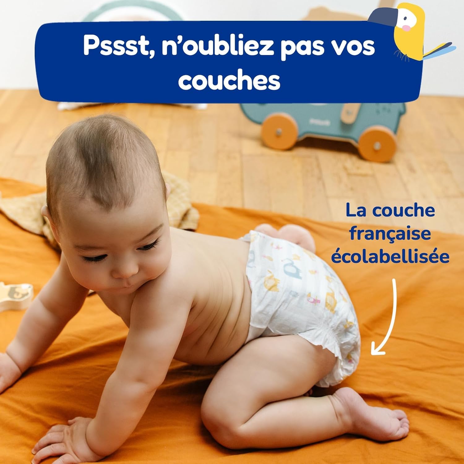 CARRYBOO - Bâtonnets Sécurité pour bébé en Coton Bio - Boite de 50 bâtonnets