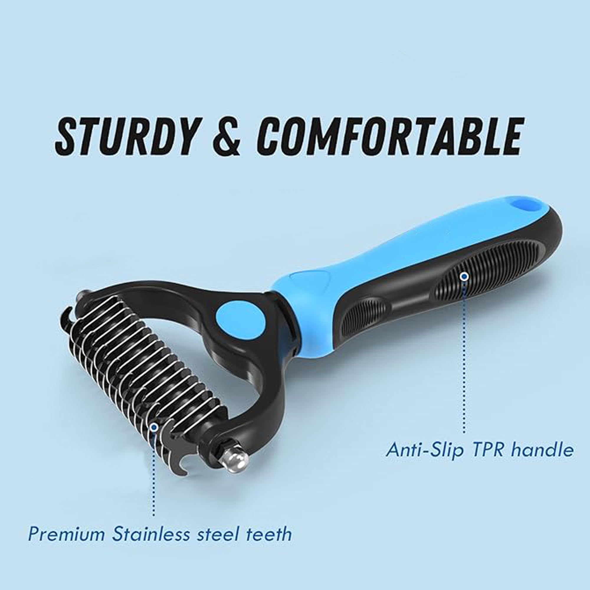 Pet Grooming Comb (Blue)