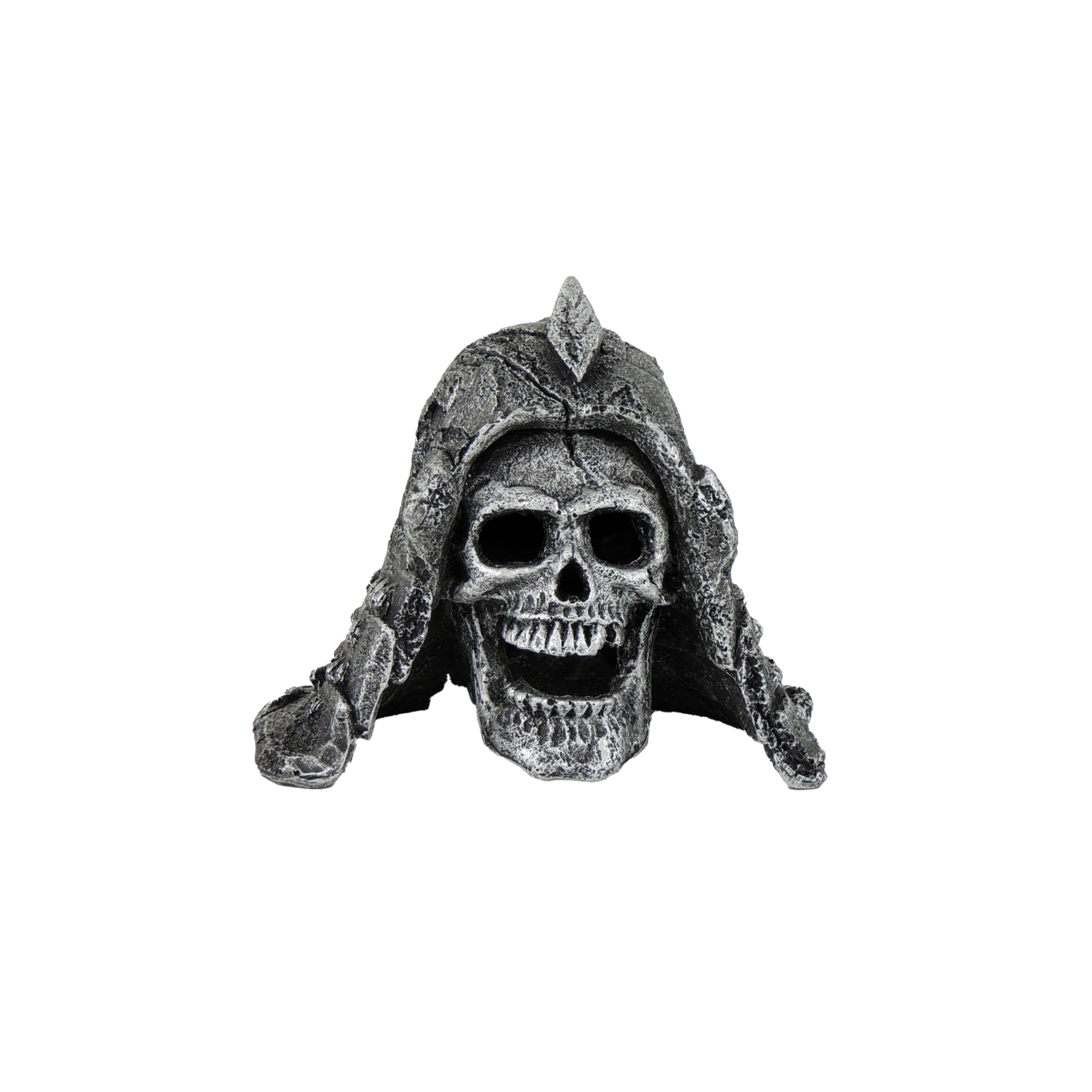 CLASSIC Skull with Helmet Aquarium Fish Tank Ornament (137 x 85 x 115 mm)