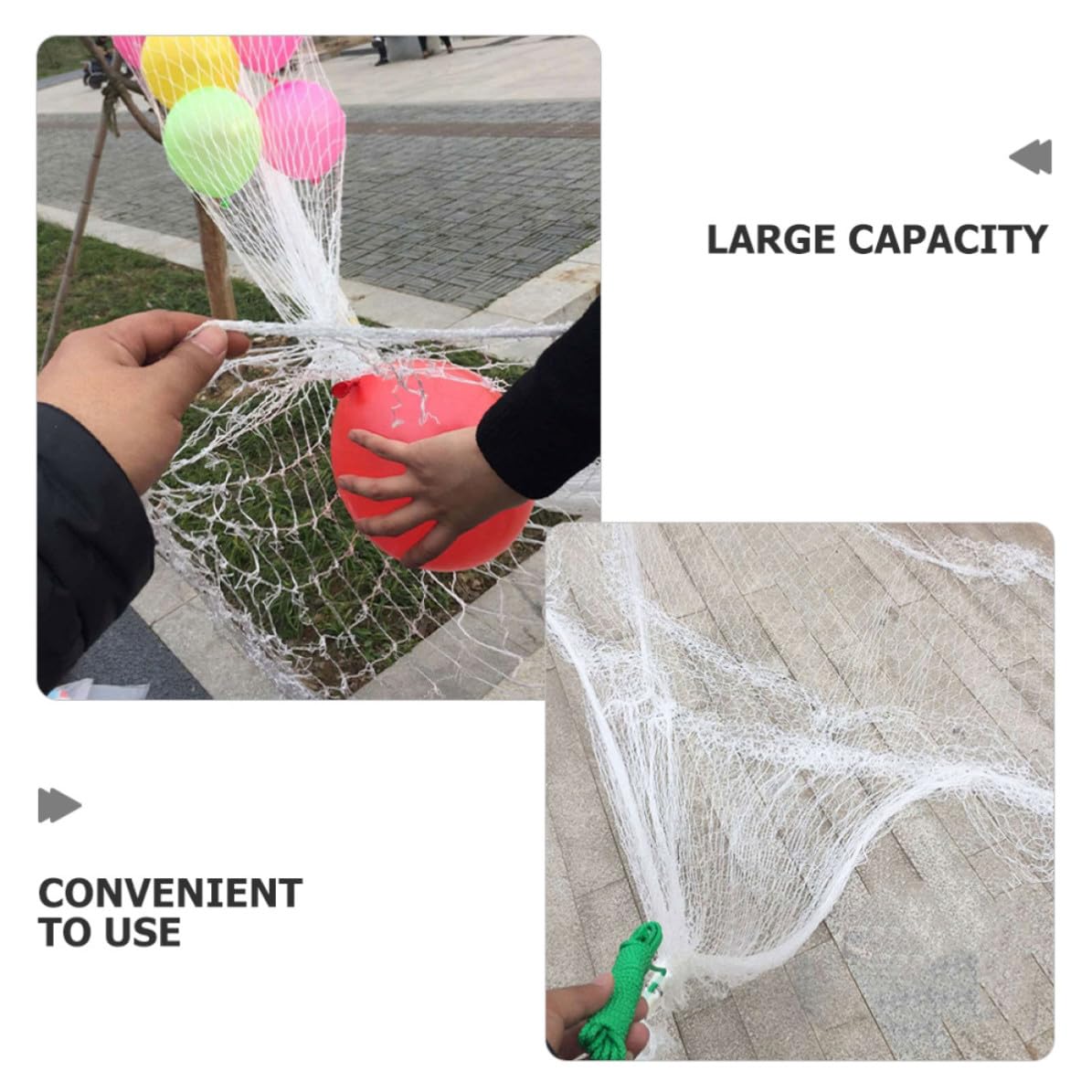 ifundom Ballon abwurfnetz Weiß Großes Mesh netz für Ballons Partydeko Hochzeit Silikonfreies Strapazierfähiges Ballon aufbewahrungsnetz für Decke und Feierlichkeiten