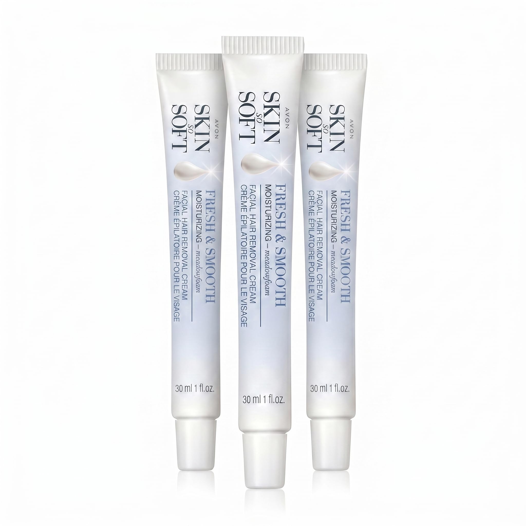 AVON Skin So Soft Fresh & Smooth Facial Hair Removal Cream - 3 pack
