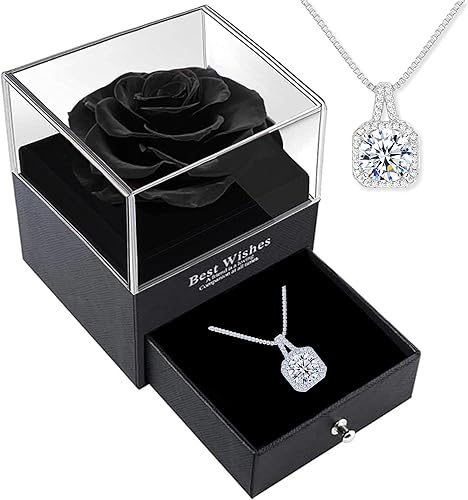 Regalos para el día de San Valentín para ella, rosa real preservada, regalos del día de San Valentín para mujeres, mamá, esposa, novia, rosas rojas