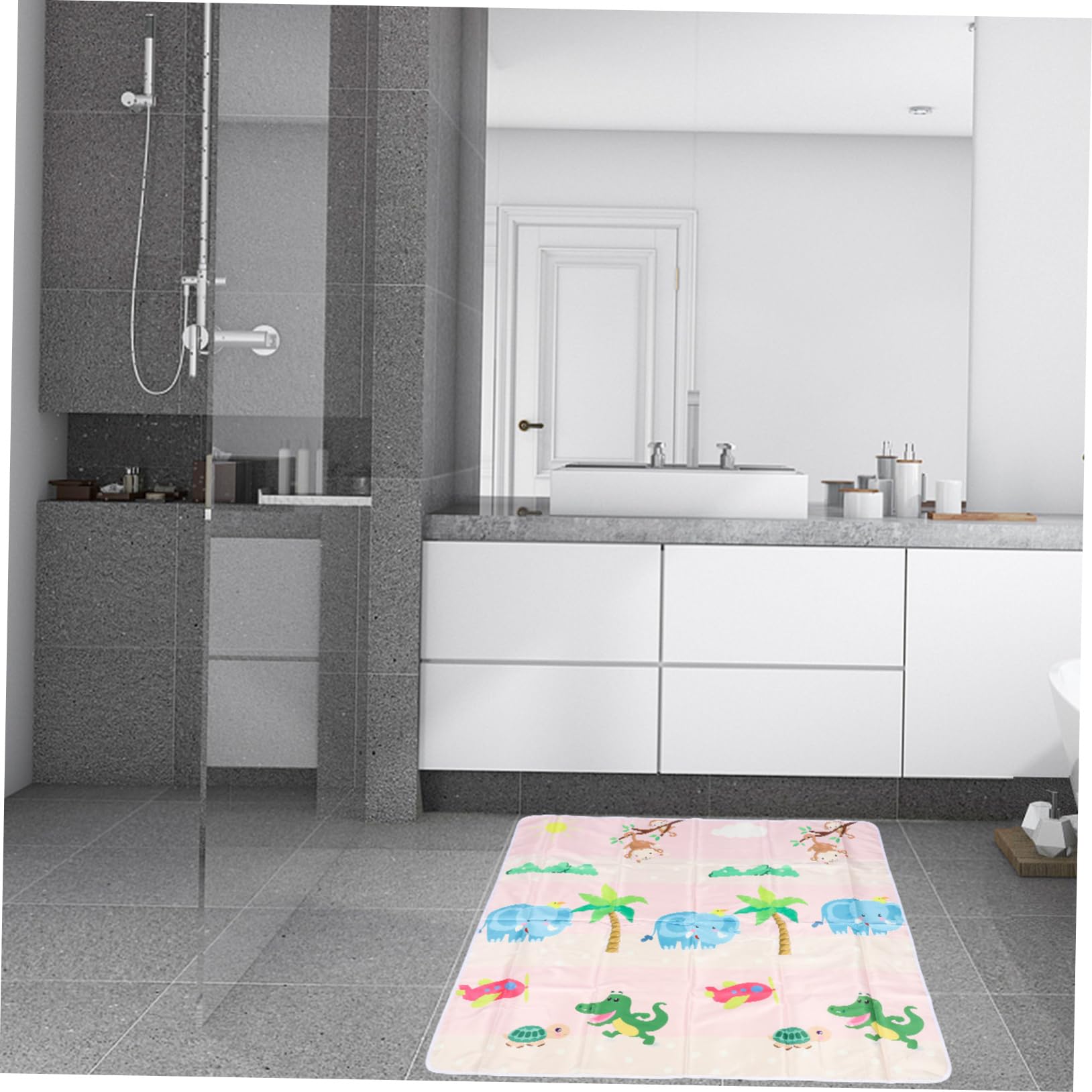 Toddmomy Tapis Anti-éclaboussures à Motifs Protection pour Sols sous Chaise Haute Imperméable Et Antidérapant