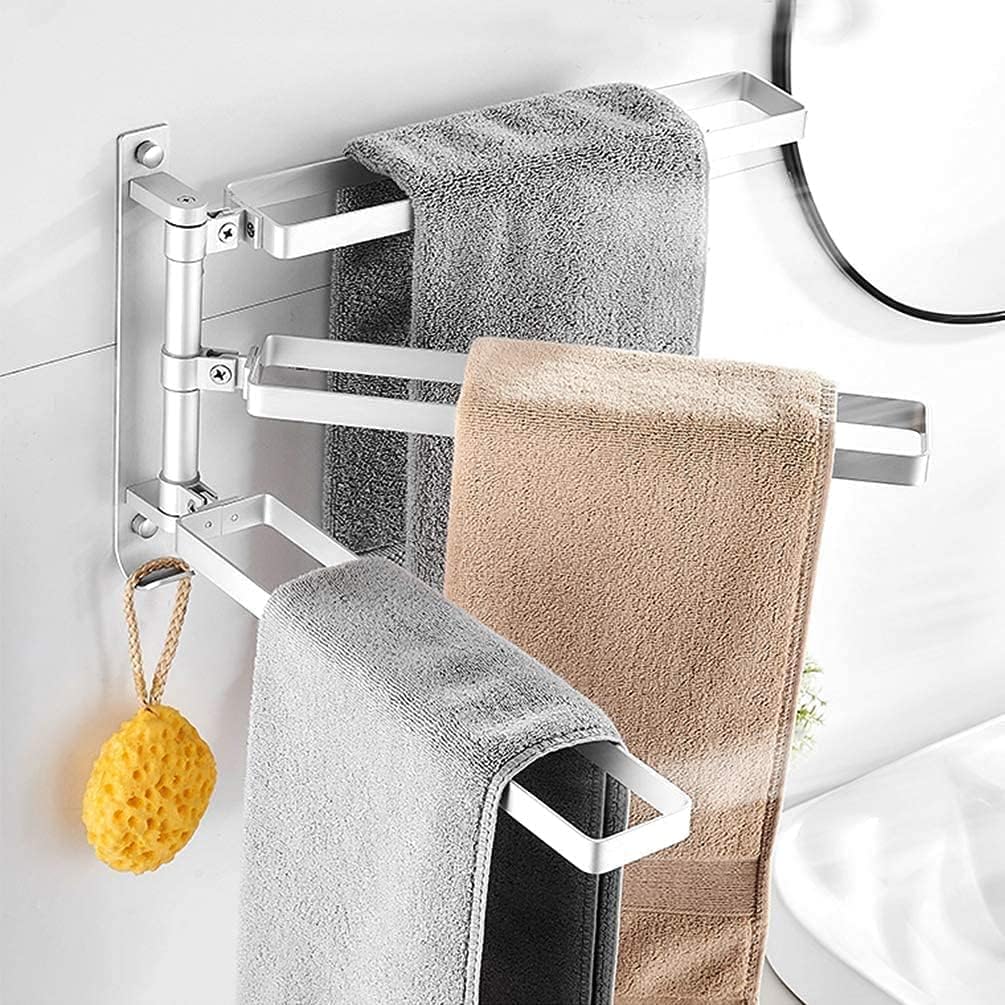 Towel Bar Rack Towel Bar for Bathrooms with Swing Out Arms