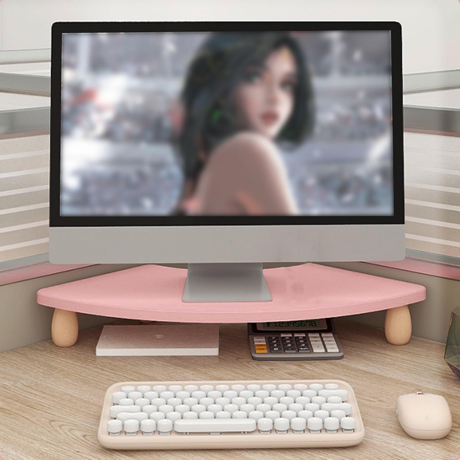 Support de moniteur d'angle ergonomique pour soulager le cou au bureau