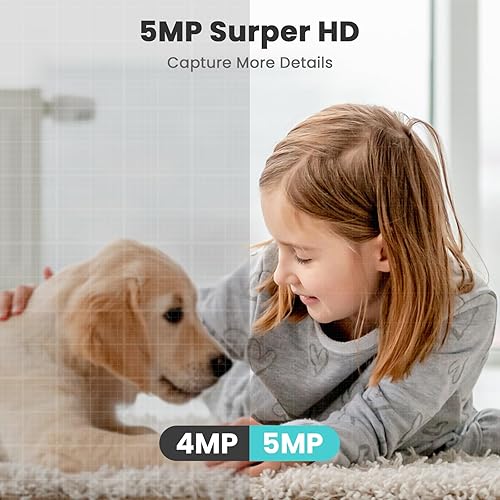 Miniatura 2 de litokam Cámara de seguridad interior de 5 GHz, cámaras de 5 MP para seguridad en el hogar con doble banda 5G2.4G, cámara para mascotas con