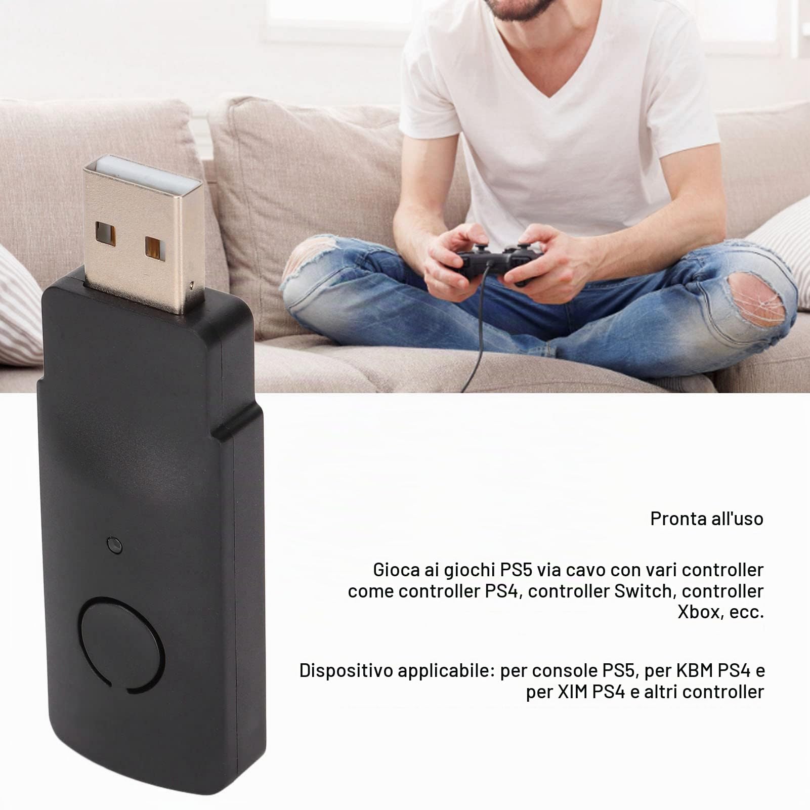 DIXII for Beloader Keyboard And Mouse Adapter for PS5, Converter for PS4 KBM for PS4 XIM Controller, Adapter Connect XIM Apex, Rea Snow Si, Cronus Zen And Two
