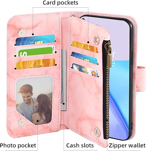Miniatura 10 de Asuwish Funda para teléfono OnePlus 9 OnePlus9 5G Wallet Cell Cover con protector de pantalla de vidrio templado y soporte de tarjeta de crédito con