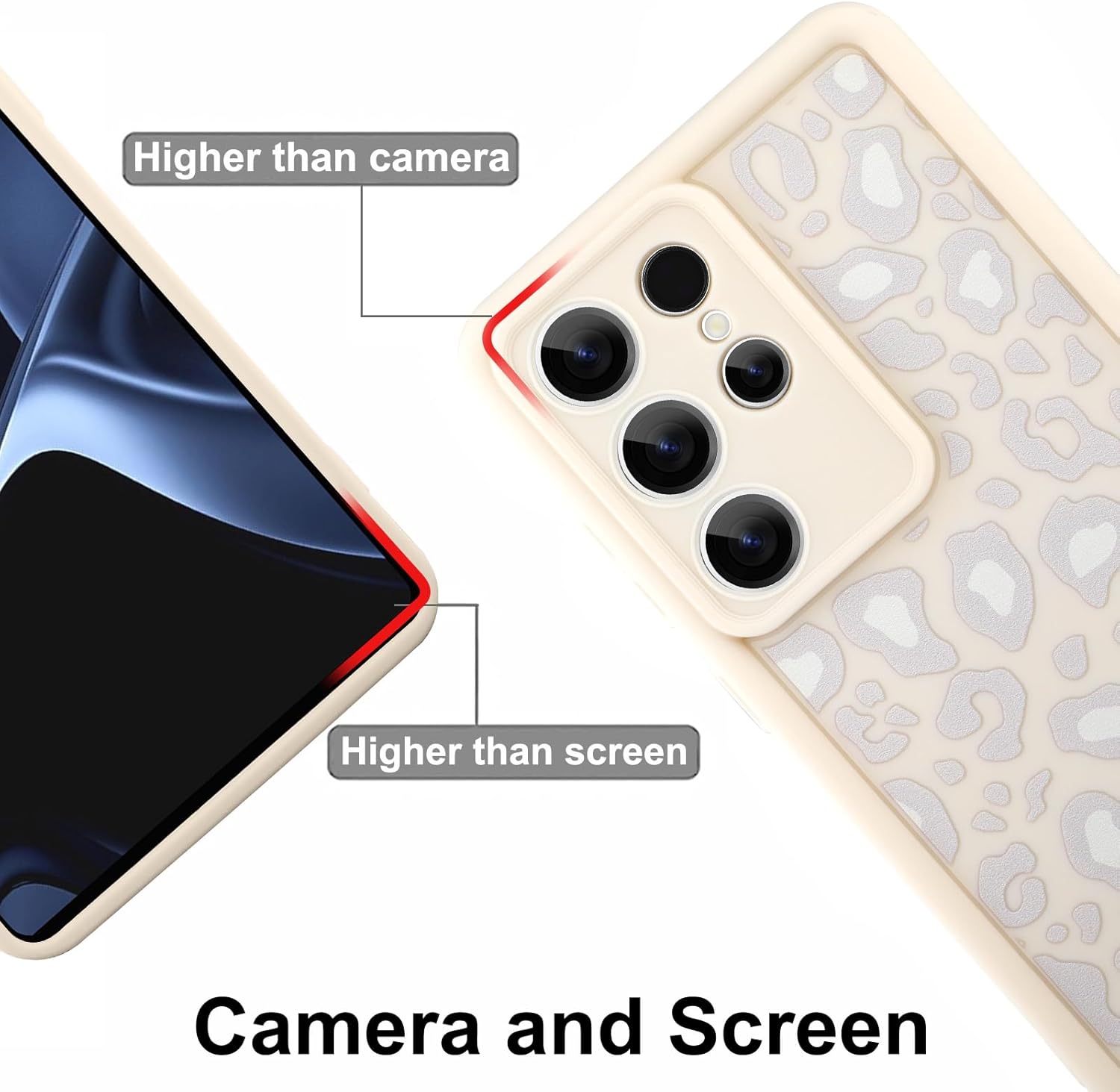 KANGHAR Case for Galaxy S25 Ultra Leopard Printed Pattern Cute Cheetah Phone Case Soft TPU Shockproof Protective Cover Designed for Samsung Galaxy S25 Ultra Grey - Image 2