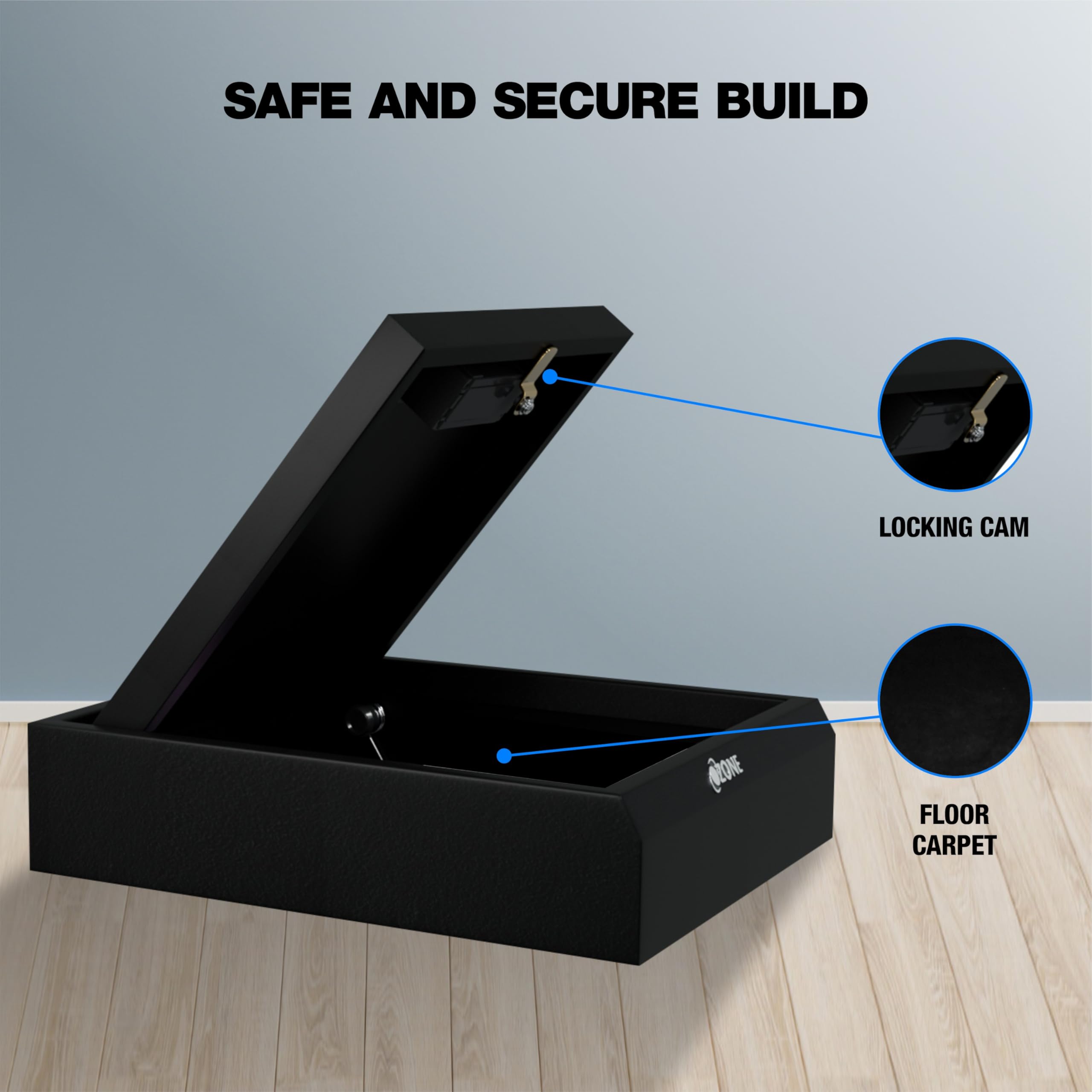 Ozone 2.28 Litres Digital Safe Locker for Home & Office โ Digital Lock, 1-Way Unlocking (Password), Size: 60H x 190W x 275D mm, Weight: 1.75kg, 2-Year Warranty 1