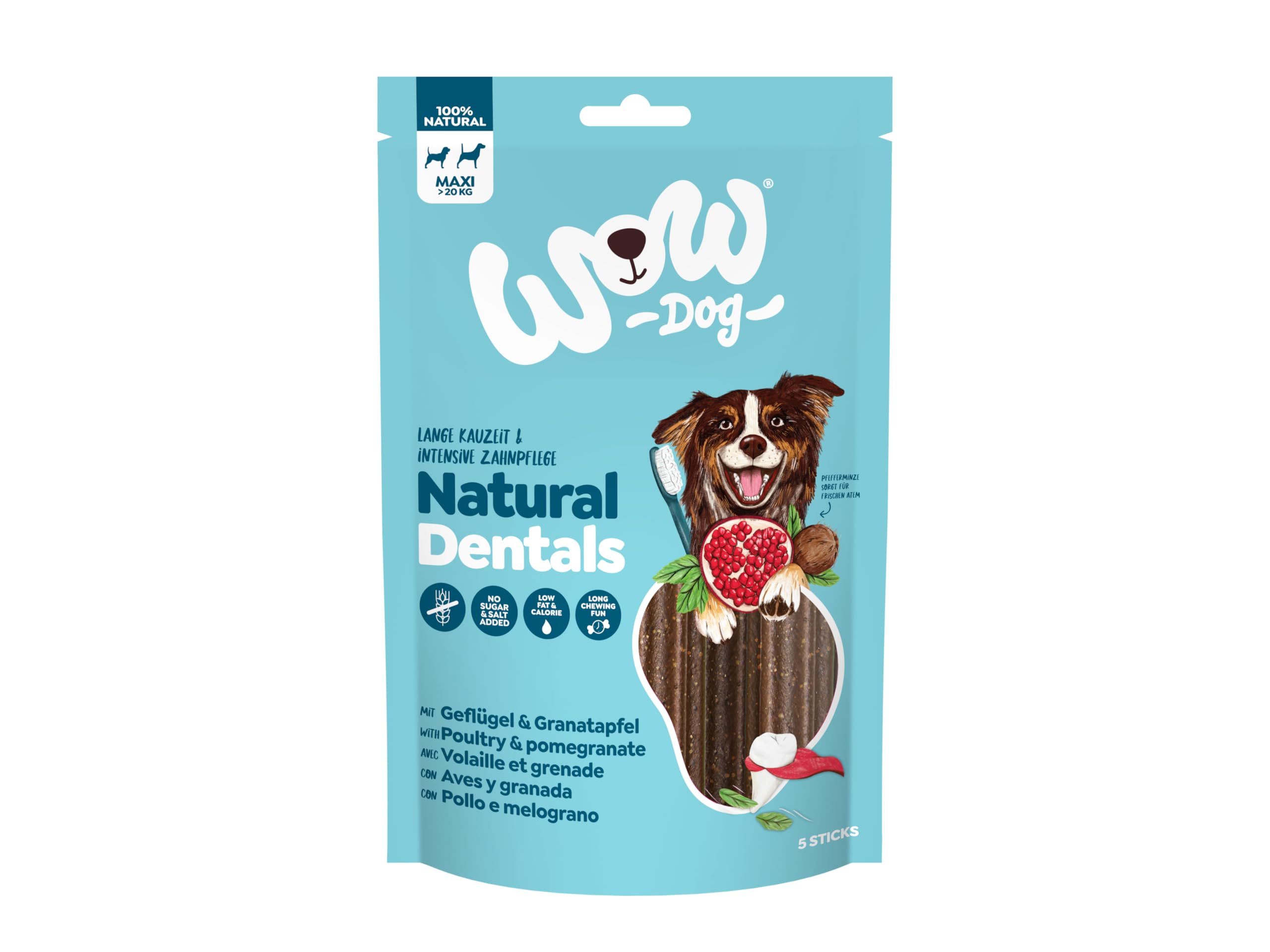WOW Dog Natural Dentals Maxi 10 x 230g | Zahnpflege Leckerlis