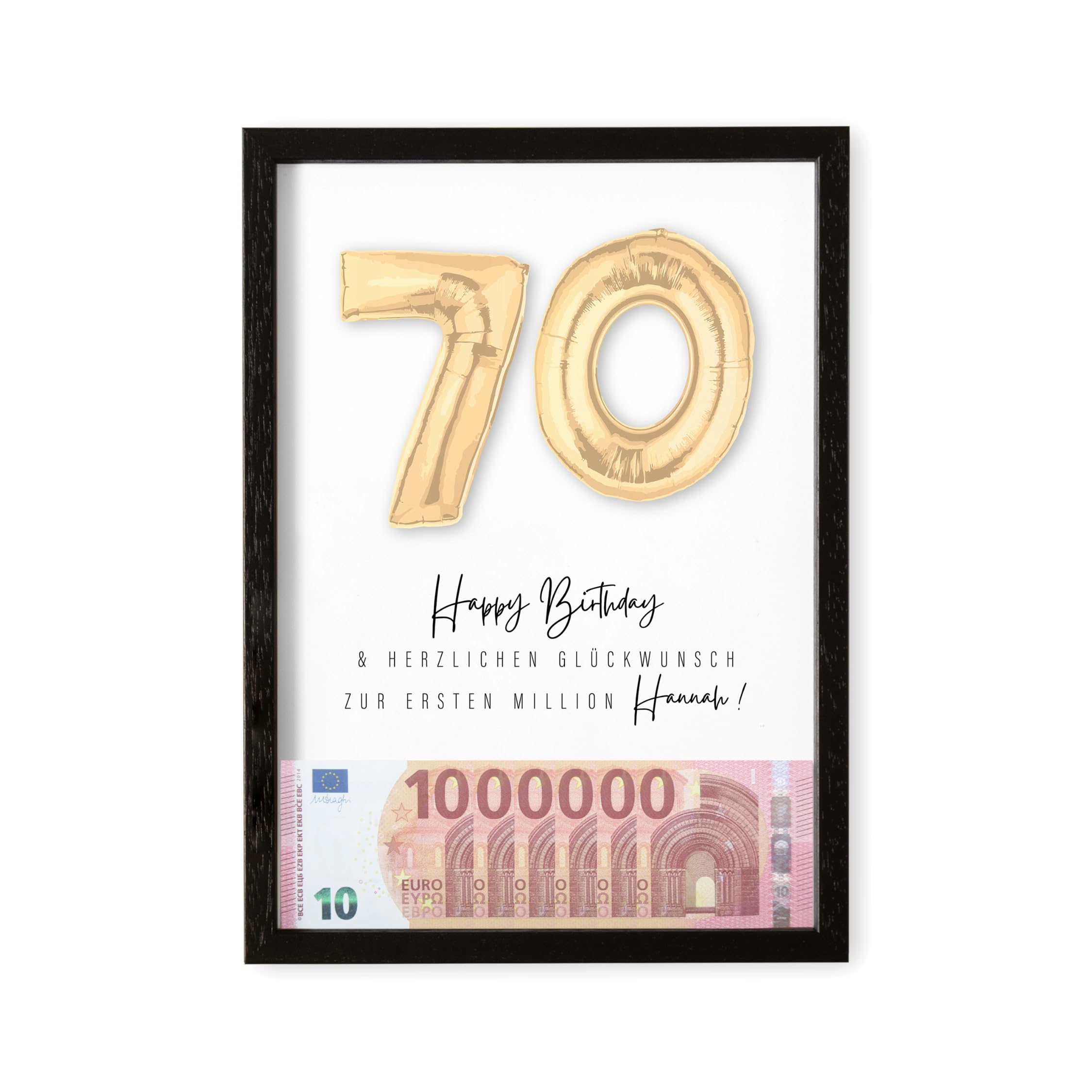 Glückwunschkarte Zum 70. Geburtstag | Goldglänzendes Relief, 11,5x17 Cm, Mit Umschlag (hergestellt In Frankreich)