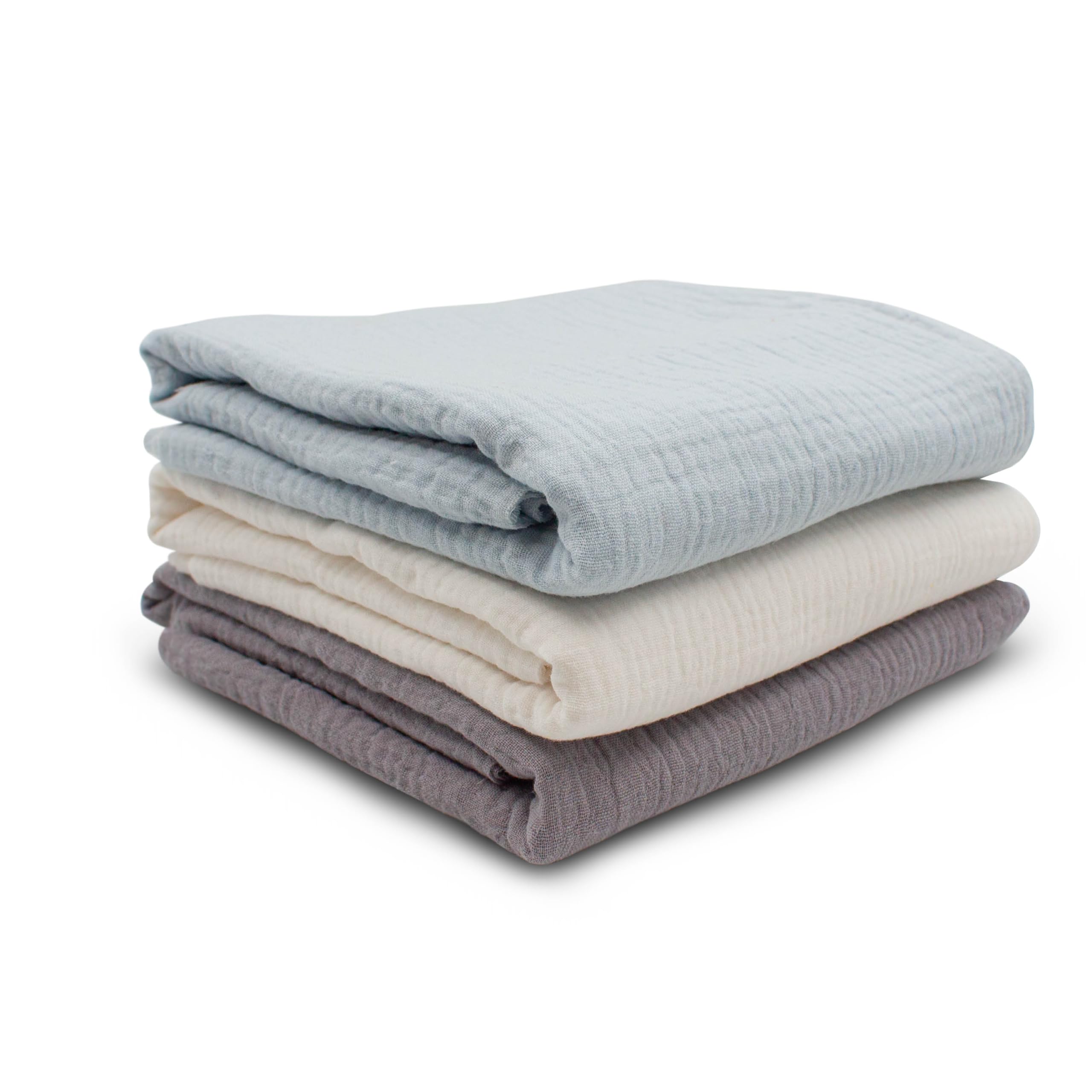 Tissu mousseline pur coton double épaisseur absorbant