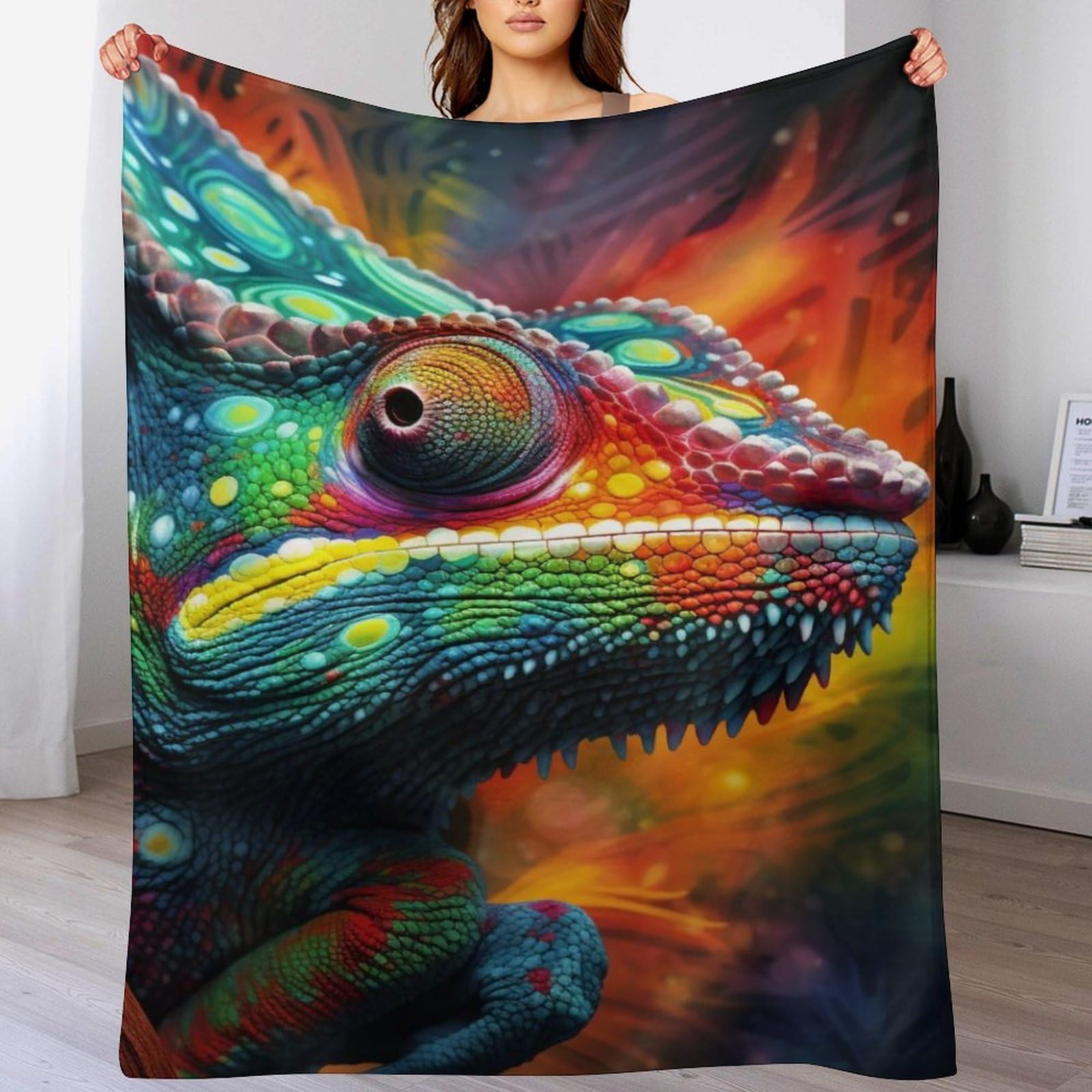 Jeté de canapé de qualité supérieure doux et chaud caméléon