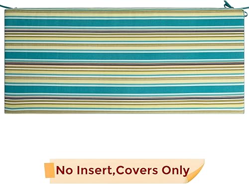 Miniatura 192 de FUNHOME Funda de cojín de banco para exteriores de 42 x 18 x 3 pulgadas, funda impermeable con cremallera y lazos, funda resistente a la Medalla