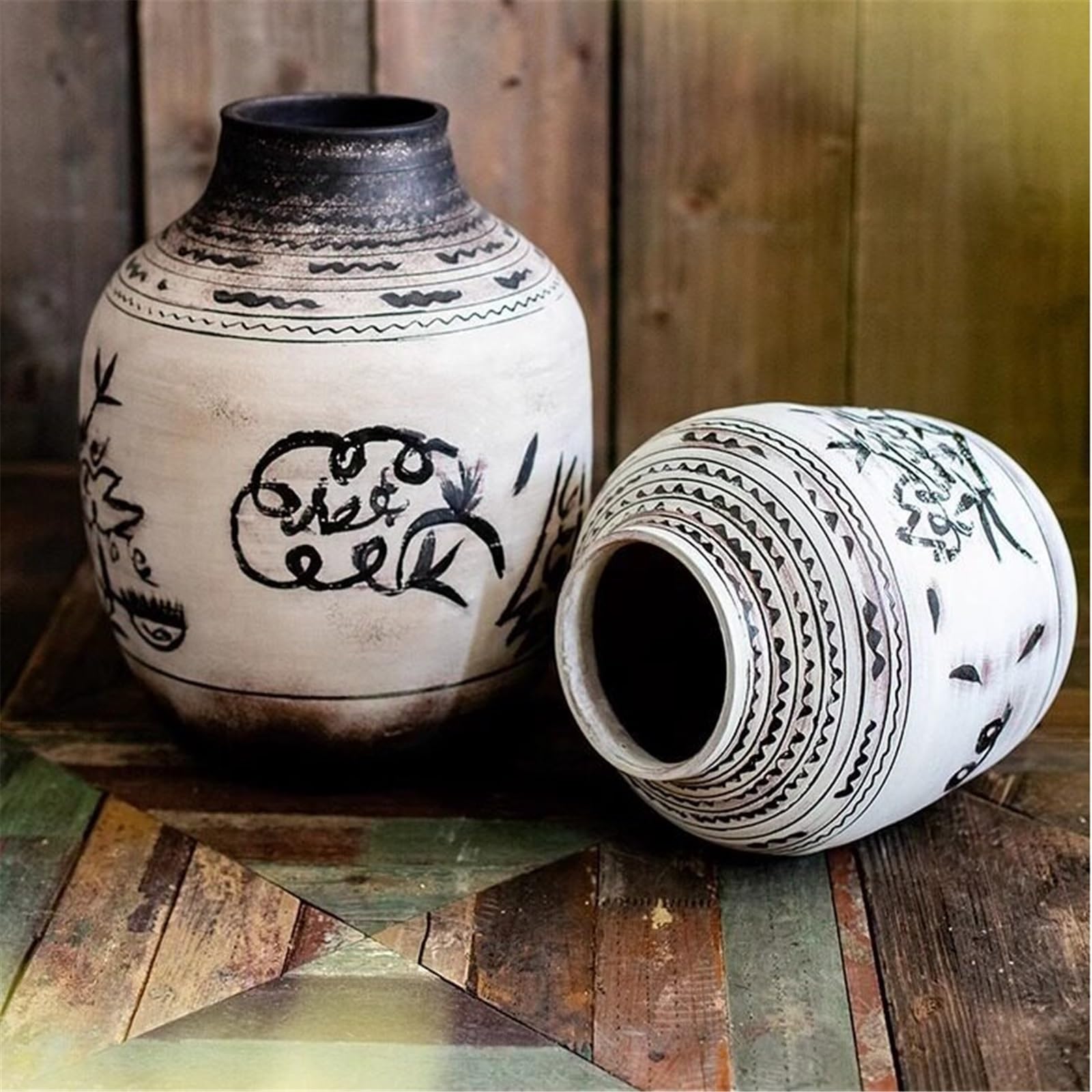 Wazon Ceramiczny wazon w stylu vintage na kwiaty i ekspozycję