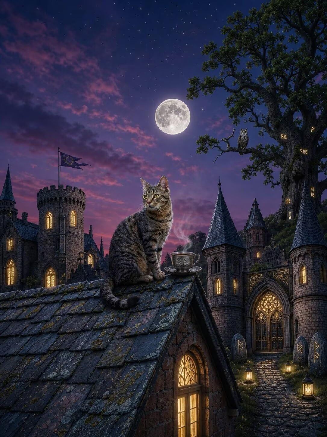 Diamond Painting Gato Kit, Manualidad Creativa y Relajante 60x90cm C8-348