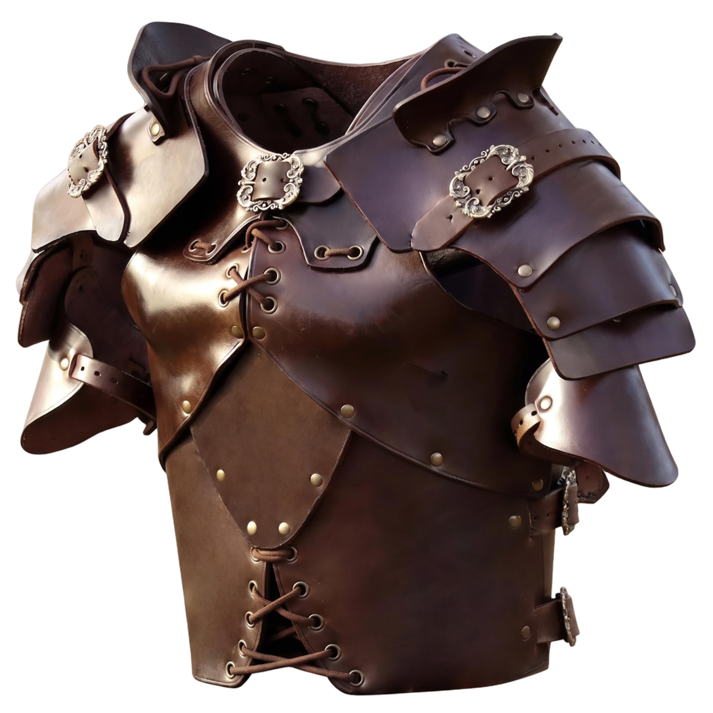 Armatura medievale, armatura cosplay in pelle rivettata per eventi Larp e Halloween