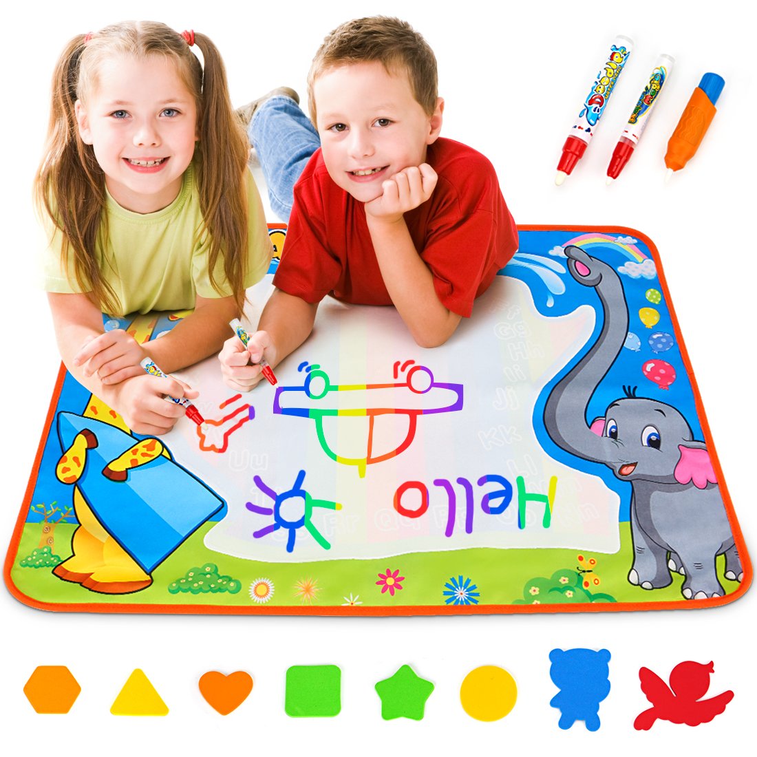 TOYK aquadoodle mat Kids toy Water Doodle mat & 3 × Magic Pens Color Children Water