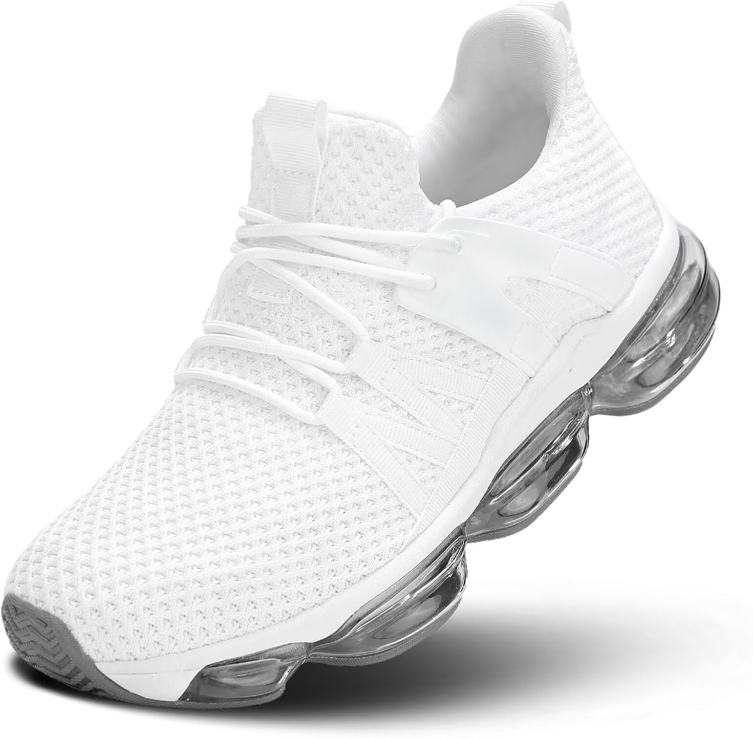 Kapsen Mens Air Cushion Running Shoes Slip on Walking Tennis Casual Fashion Sneakers Comfort Non Slip Work Sport Athletic Trainers