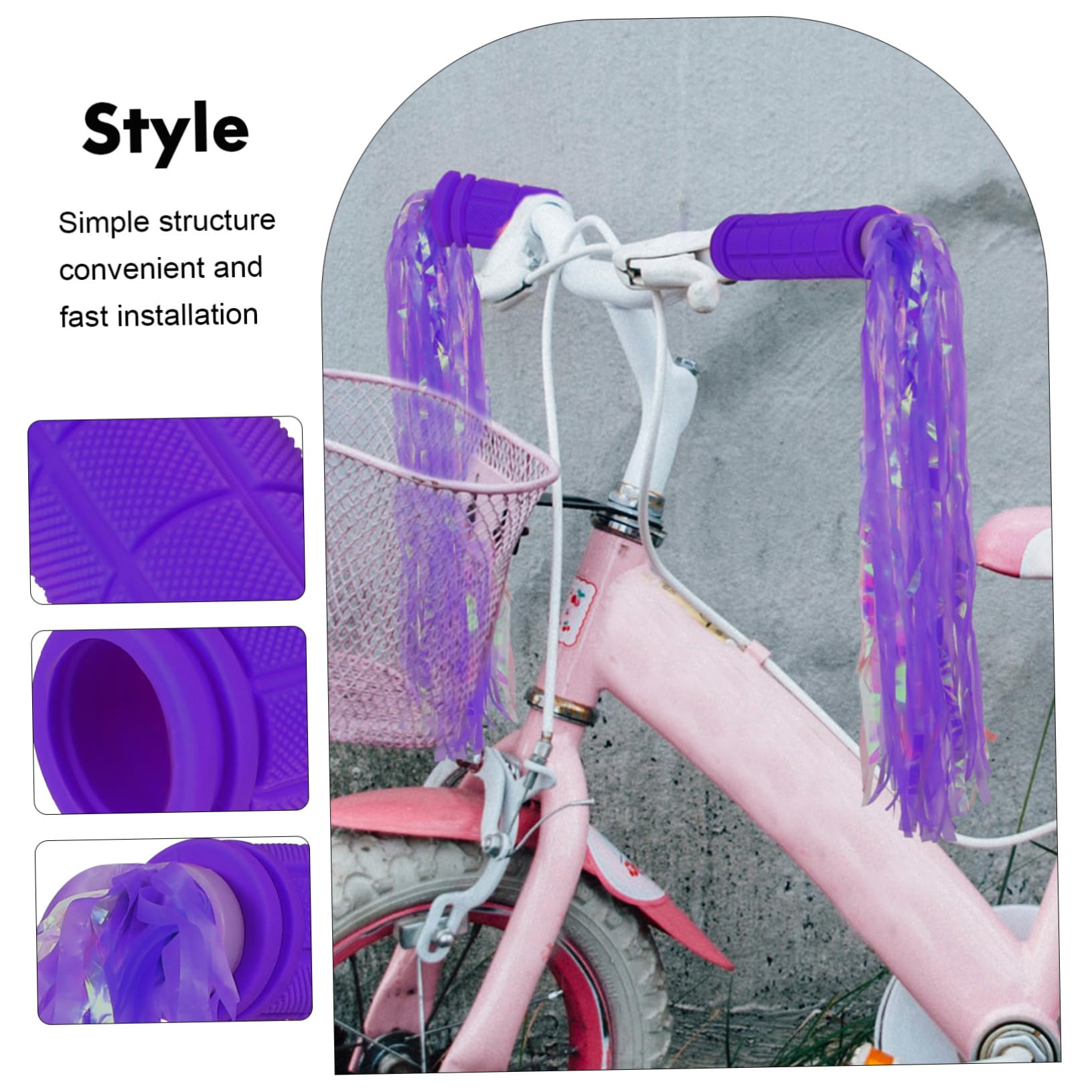 HEMOTON Accessoires De Ruban De Guidon Accessoires Poignées De Poignée De Vélo Serpentins De Poignée De Vélo Poignées De Vélo Glands De Guidon Serpentin De Gland De Vélo Poignées De Vélo