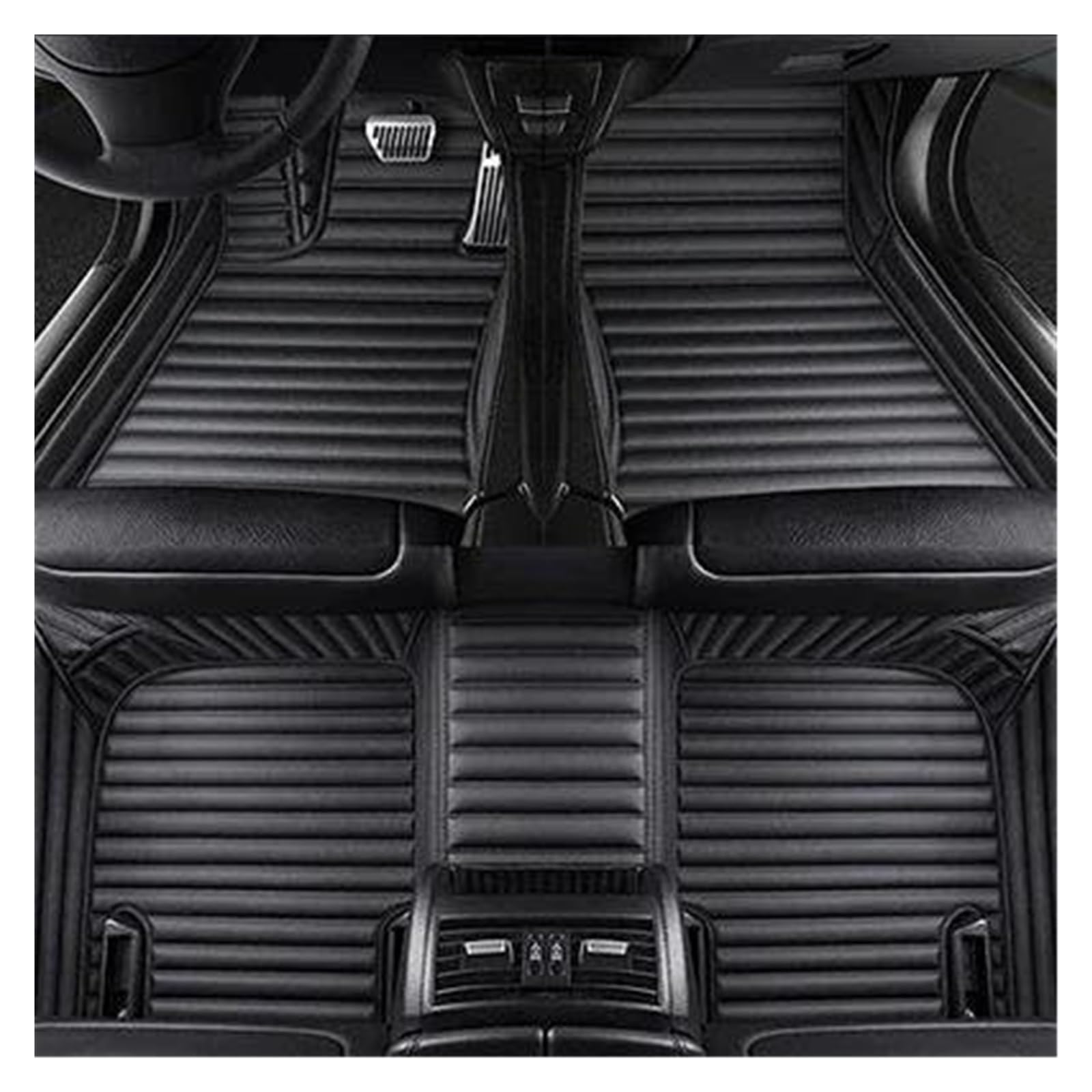 Tapis de voiture en cuir noir 5D idéal pour les voyages en BMW Série 5