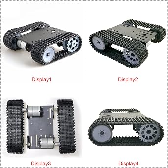 Premium Intelligent 2WD Tank Robot Chassis Platform with 2PCS DC Motors & Plastic Track, RC STEAM Science Kit Compatible with PS2, WiFi, Bluetooth for School Scientific Education, Robotic Competition