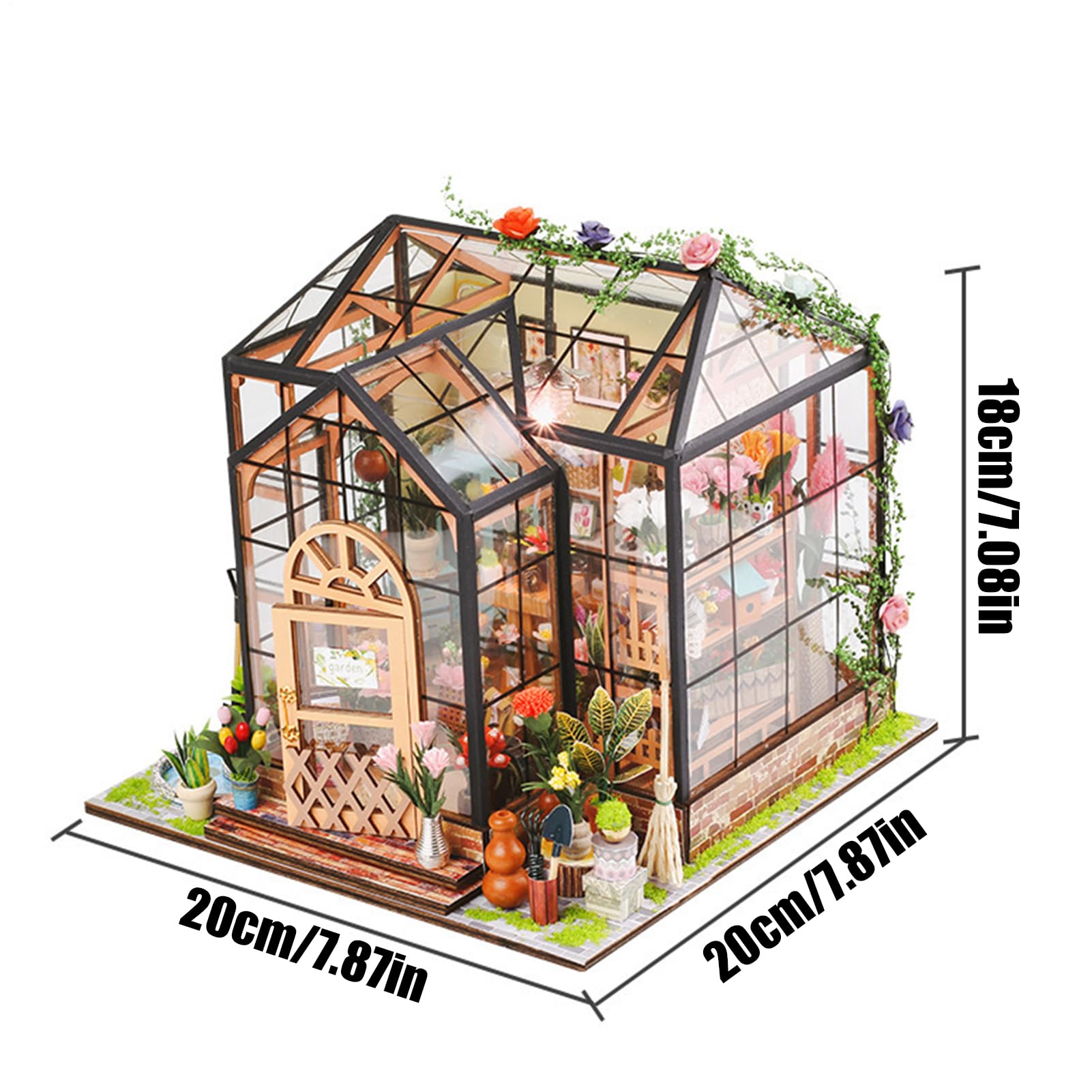 Kit Casa delle Bambole in Miniatura da Costruire DIY Miniatura Costruzione | Kit Montaggio Mini Serra 3D per Adulti e Ragazzi, Camera, Stanza, Libreria, Mensola, Sc