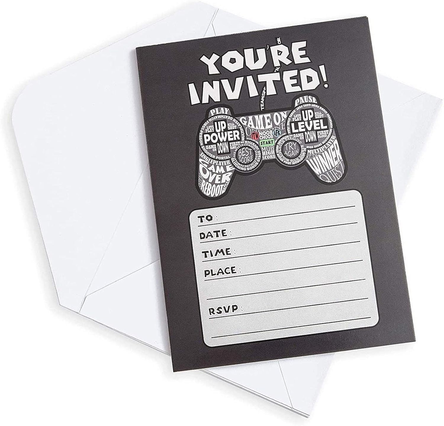 Juvale Video Game Birthday Party Pack for 12 Gamer Decorations and Supplies (125 Pieces) : Home & Kitchen