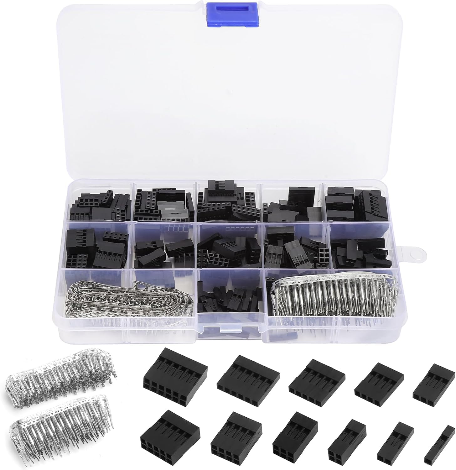Kit Connettori Dupont 620pcs M/F 2,54mm 1-6 Pin JST per Arduino Raspberry Pi