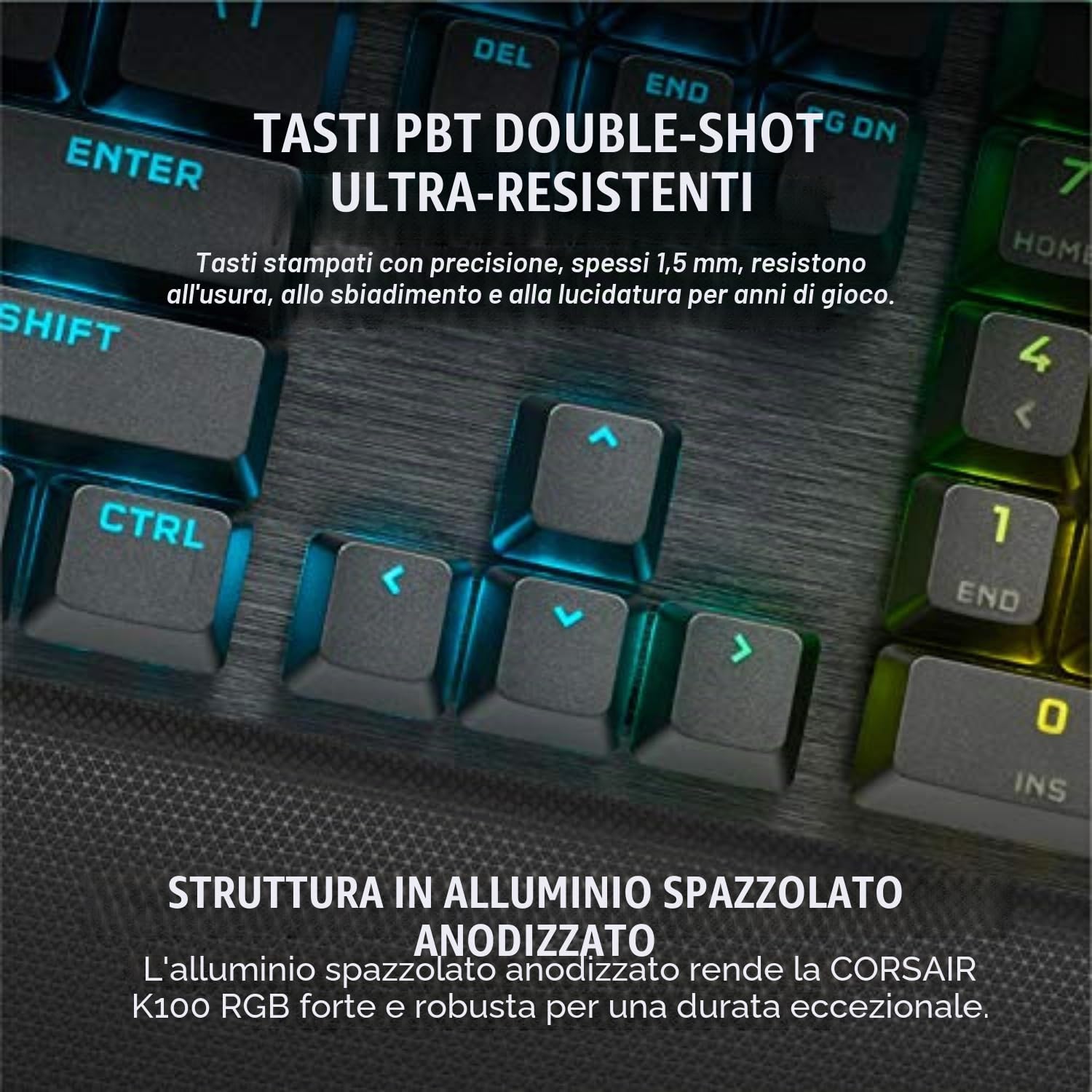 CORSAIR K100 RGB TECLADO USB QWERTZ HOLANDÃ‰S NEGRO