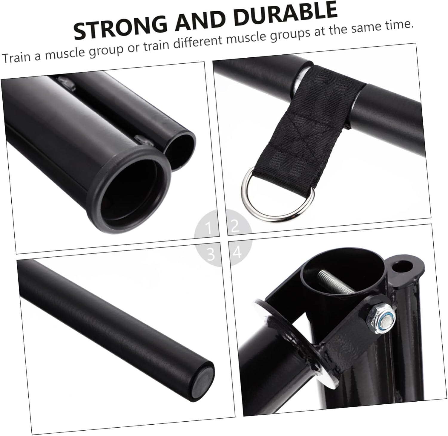 Milisten Barbell Barrel Rack Heavy-duty Steel Attachment Sleeve for Home and Weightlifting Stable Support for Exercises
