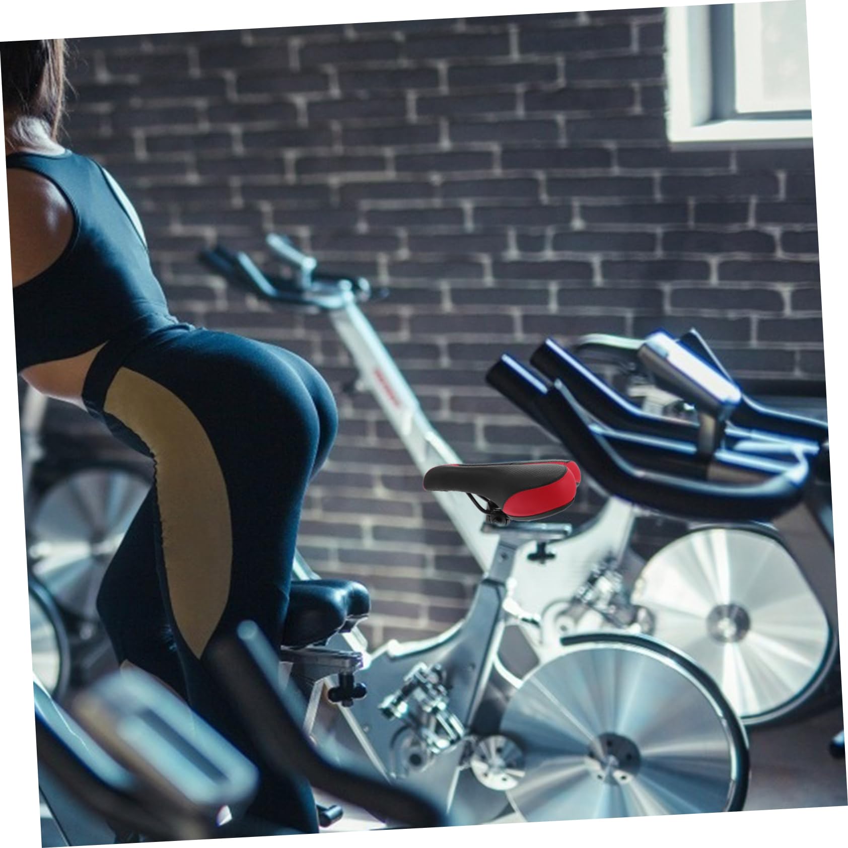Fahrradsattel Für Heimtrainer Ersatz-sitzkissen Mit Hoher Rückfederung Aus Pu Und Schwamm Stoßdämpfend Ergonomisch