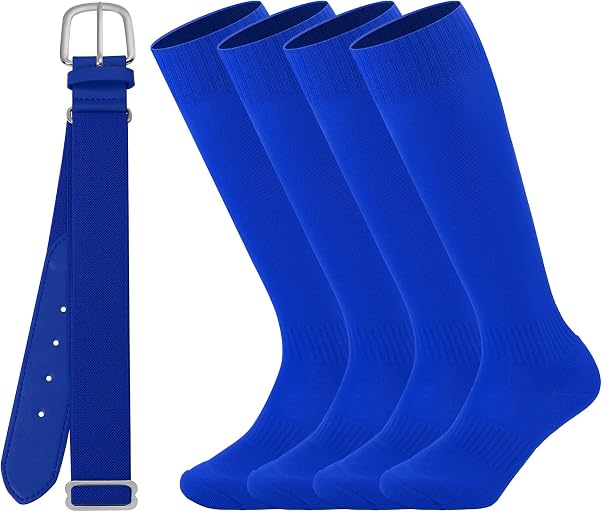 Ultrafun Kids Youth Baseball/Softball Socks and Belt Combo Set for Boys Girls